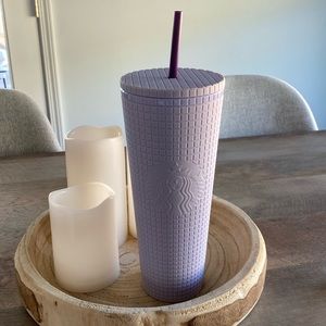 💜Starbucks • Grid Tumbler • Matte Lilac • 24 Oz Cold Cup • Limited Edition🥤